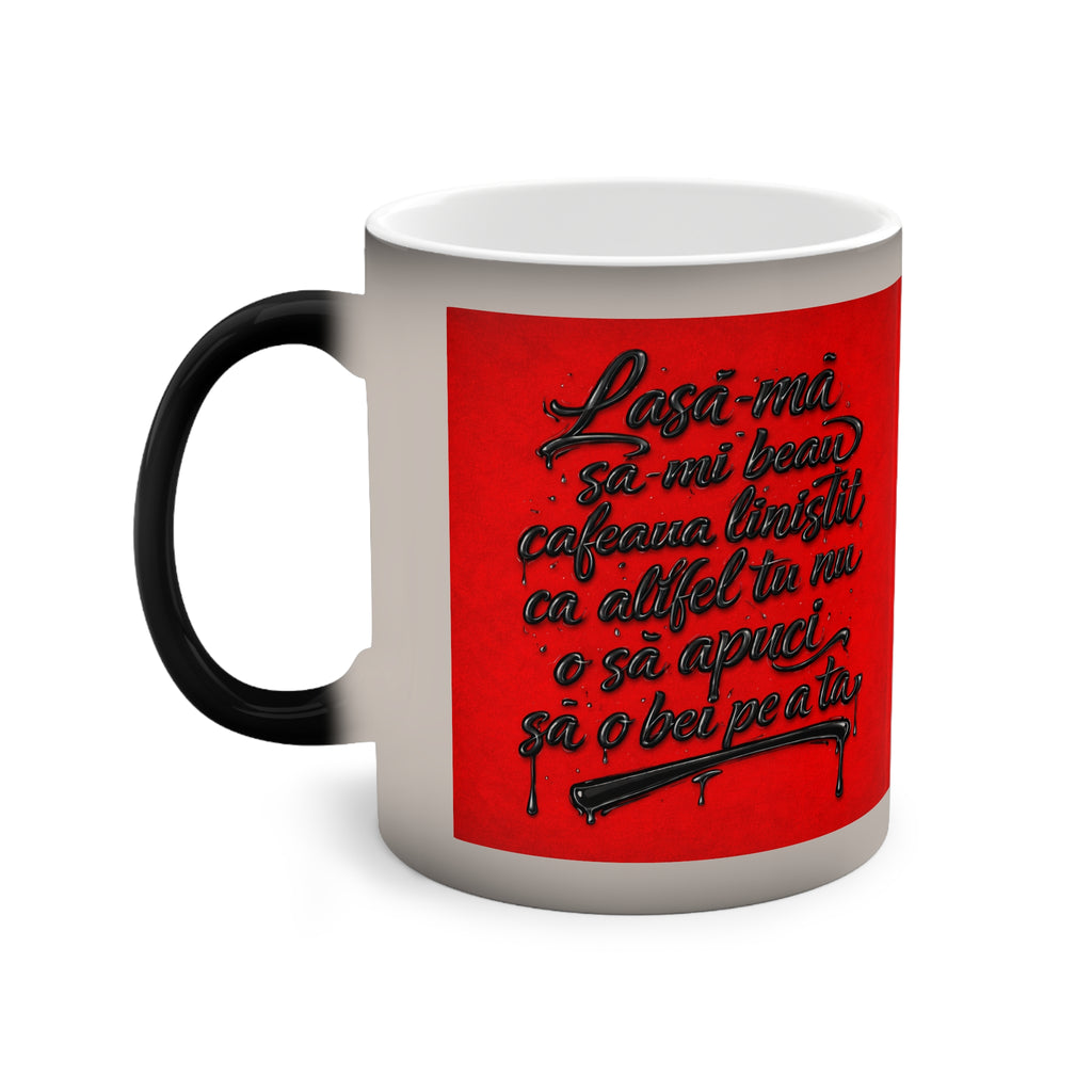 Color-Changing Mug — Gothic Red Handwritten Quote Heat Reveal, 11 oz