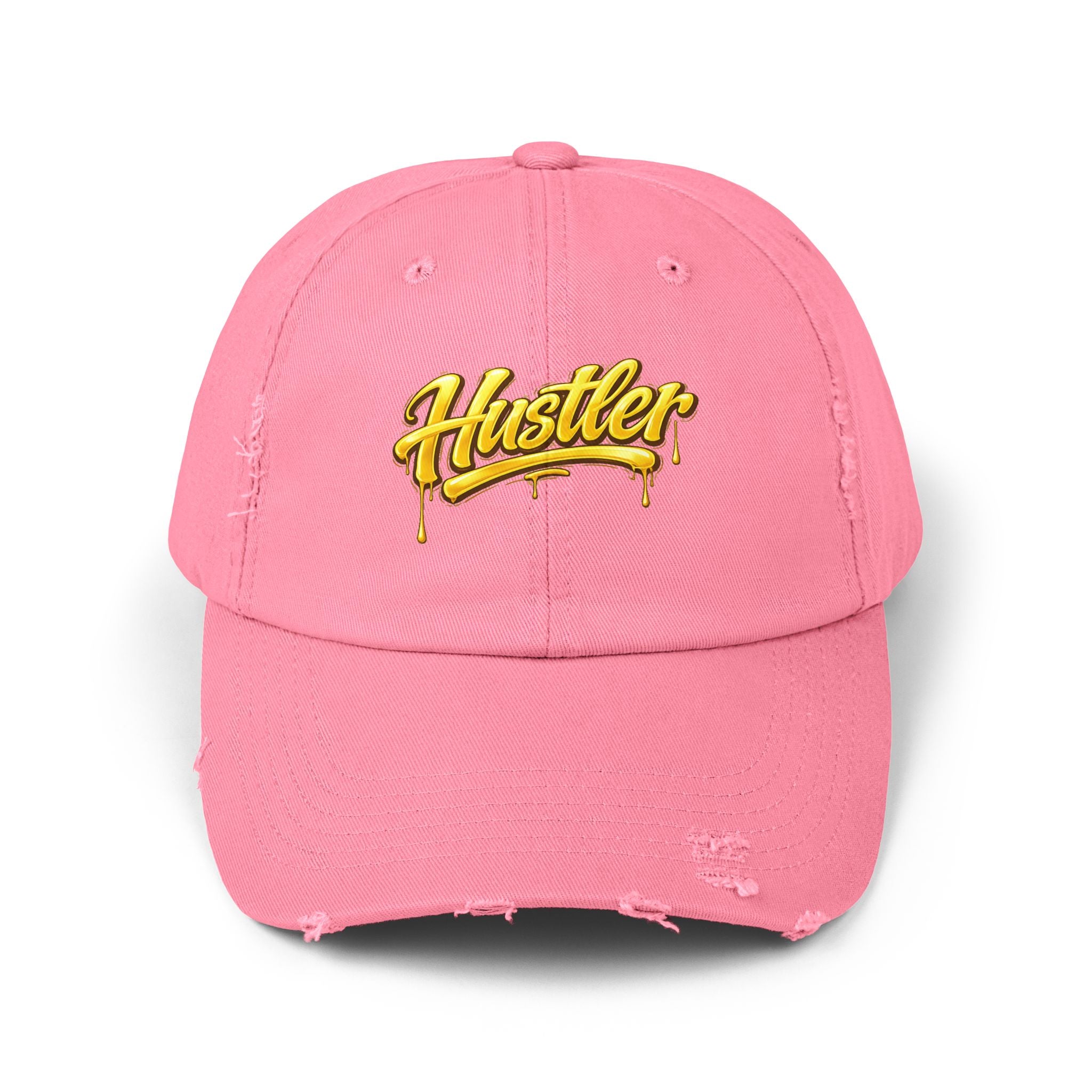 Hustler Distressed Baseball Cap — Vintage Streetwear Dad Hat