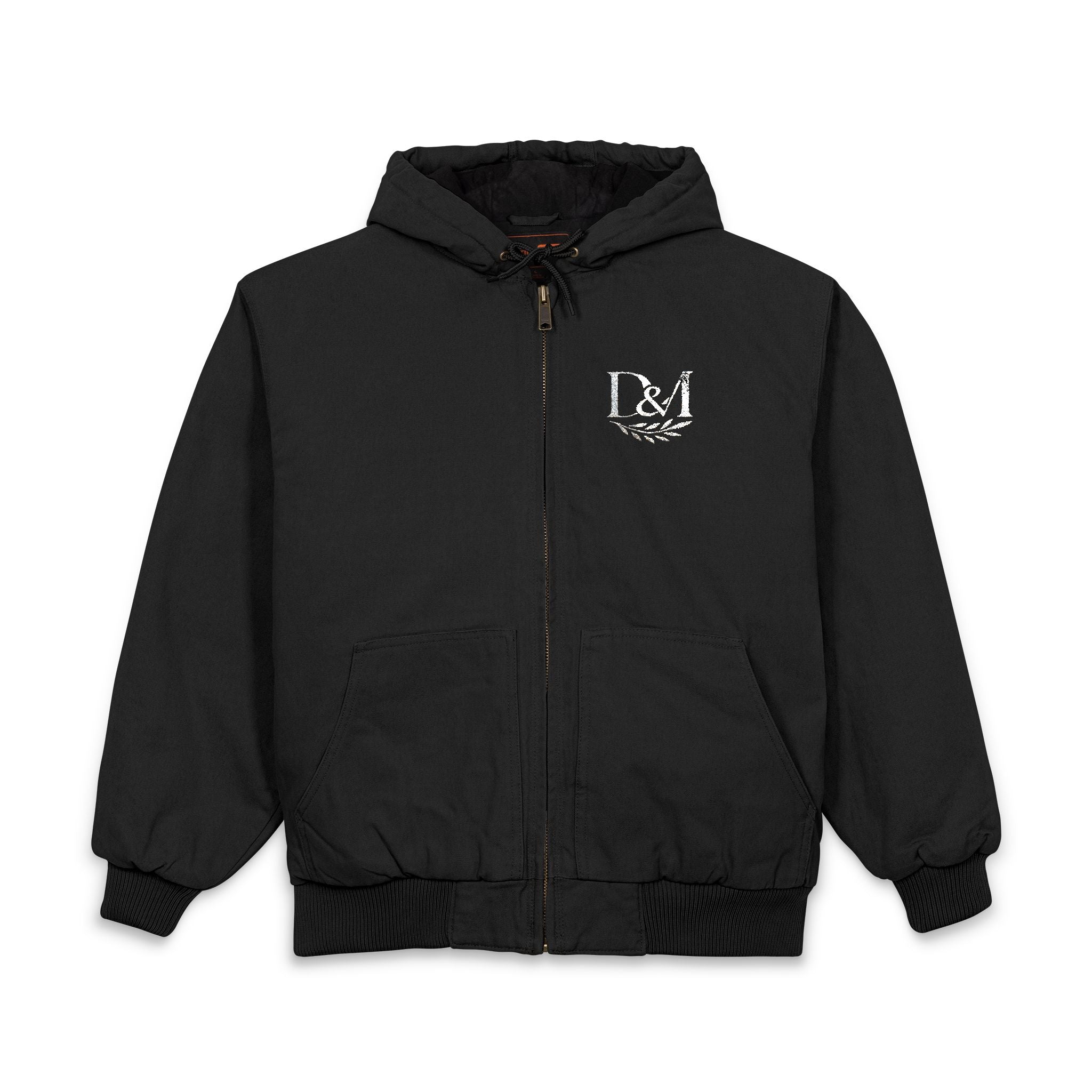 Embroidered Work Jacket - Men's CornerStone Duck Cloth Hooded Jacket with Shield Logo