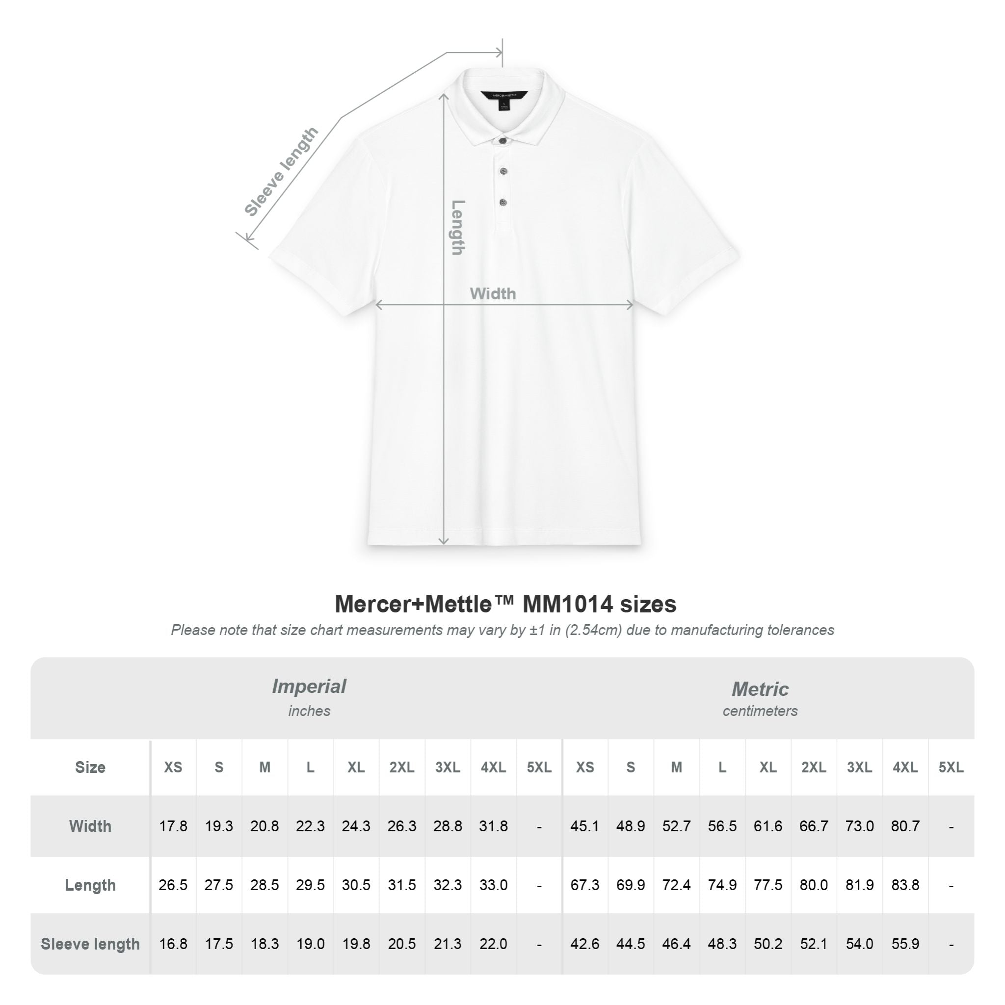Men's White Stretch Jersey Polo with Gold Laurel Monogram