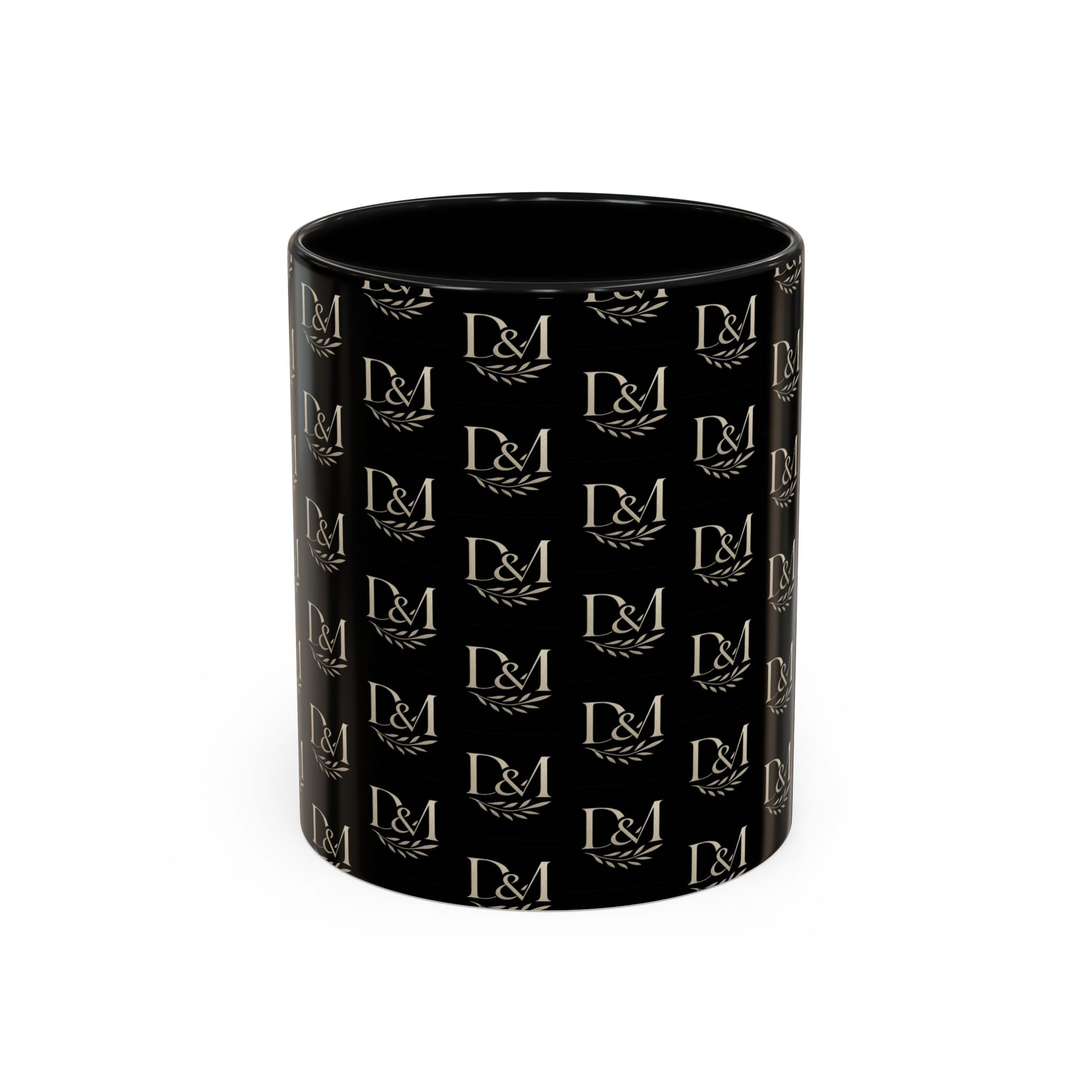 Monogram Black Accent Coffee Mug – D&M Patterned 11/15oz
