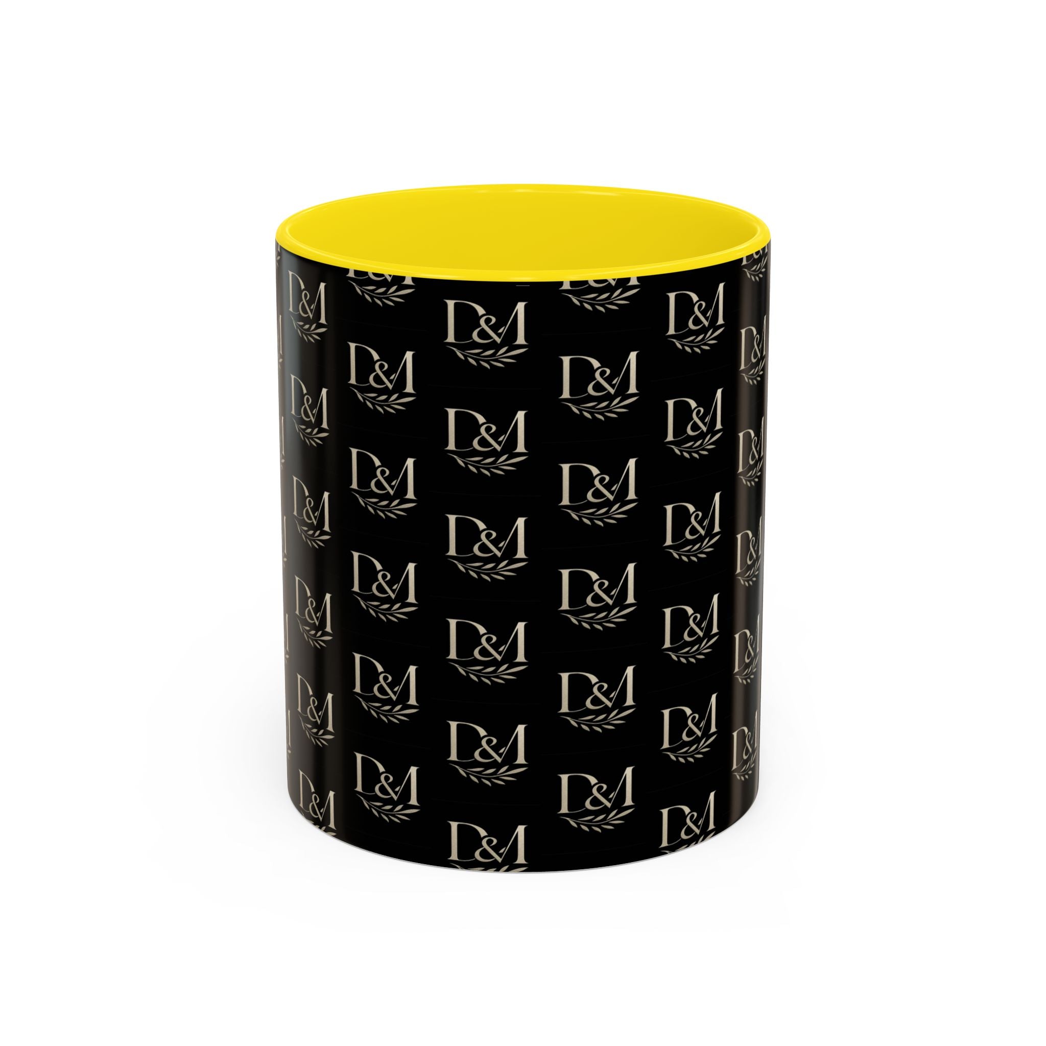Monogram Black Accent Coffee Mug – D&M Patterned 11/15oz