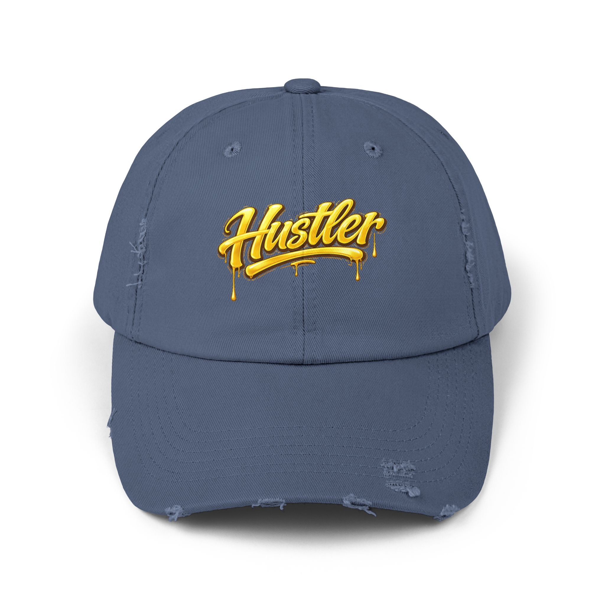 Hustler Distressed Baseball Cap — Vintage Streetwear Dad Hat