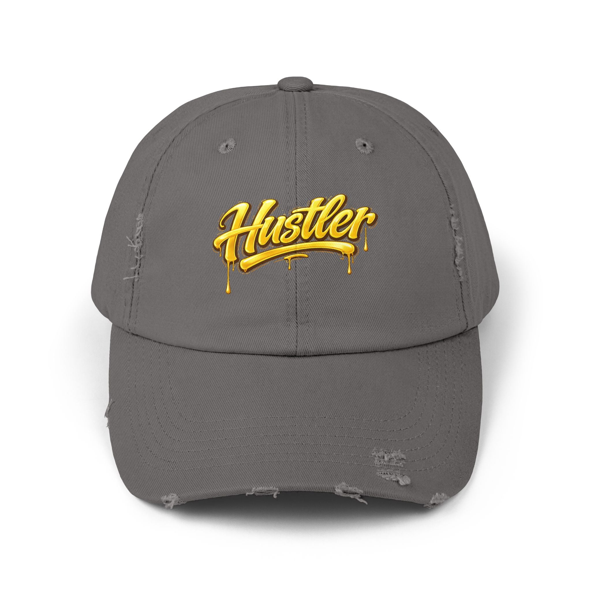 Hustler Distressed Baseball Cap — Vintage Streetwear Dad Hat