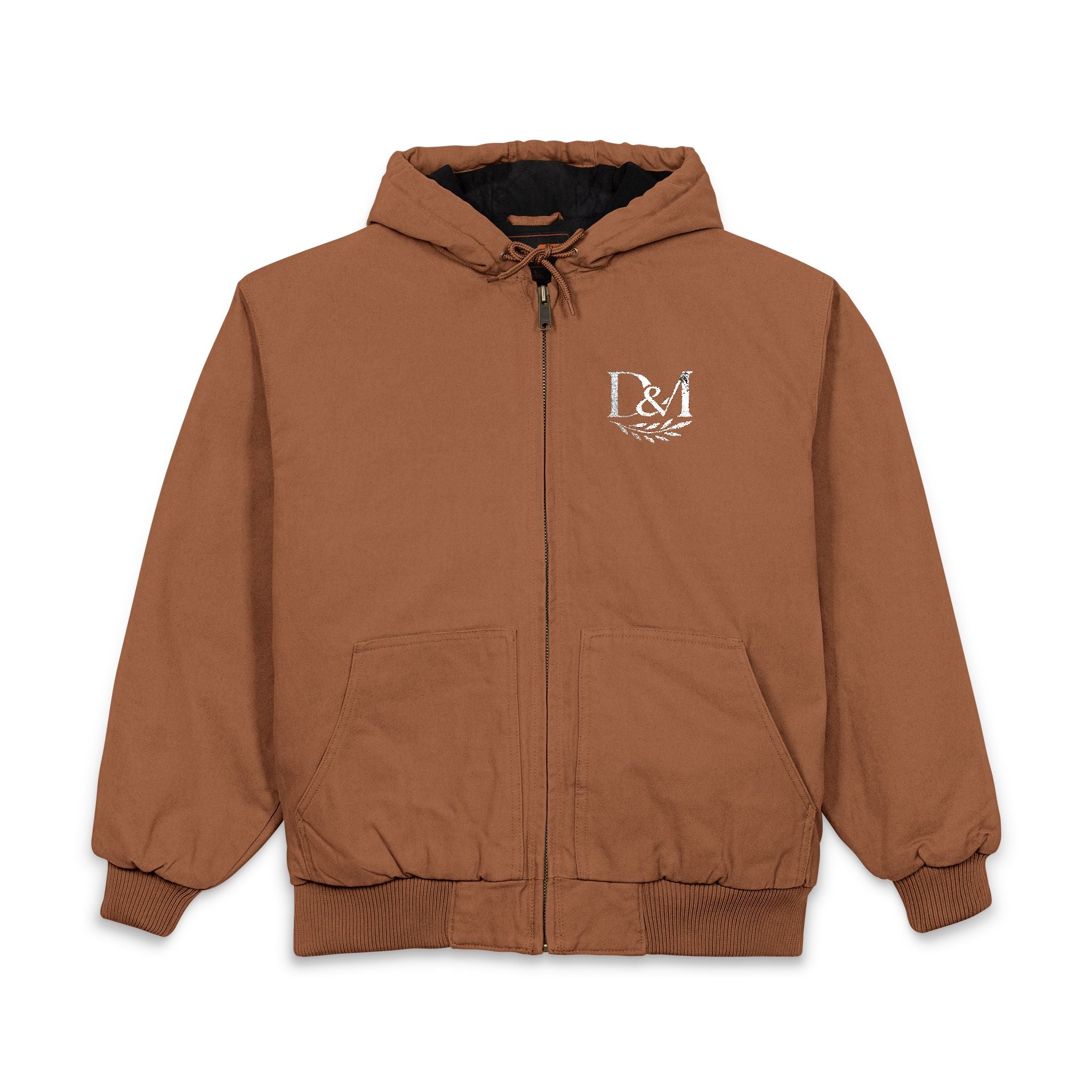 Embroidered Work Jacket - Men's CornerStone Duck Cloth Hooded Jacket with Shield Logo