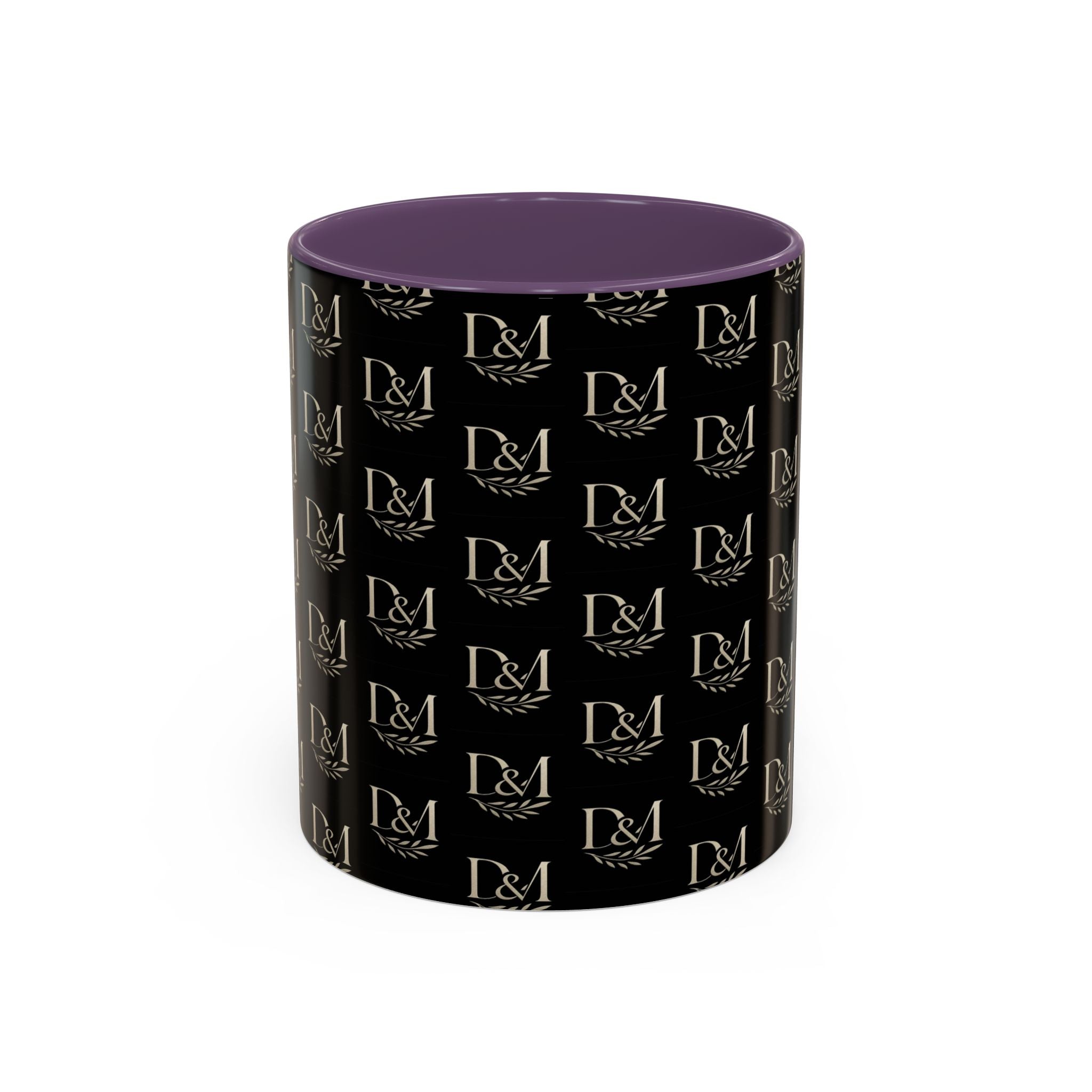 Monogram Black Accent Coffee Mug – D&M Patterned 11/15oz