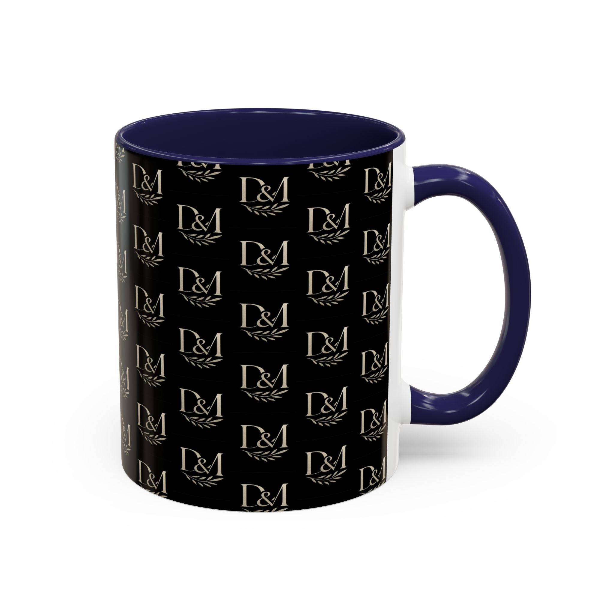 Monogram Black Accent Coffee Mug – D&M Patterned 11/15oz