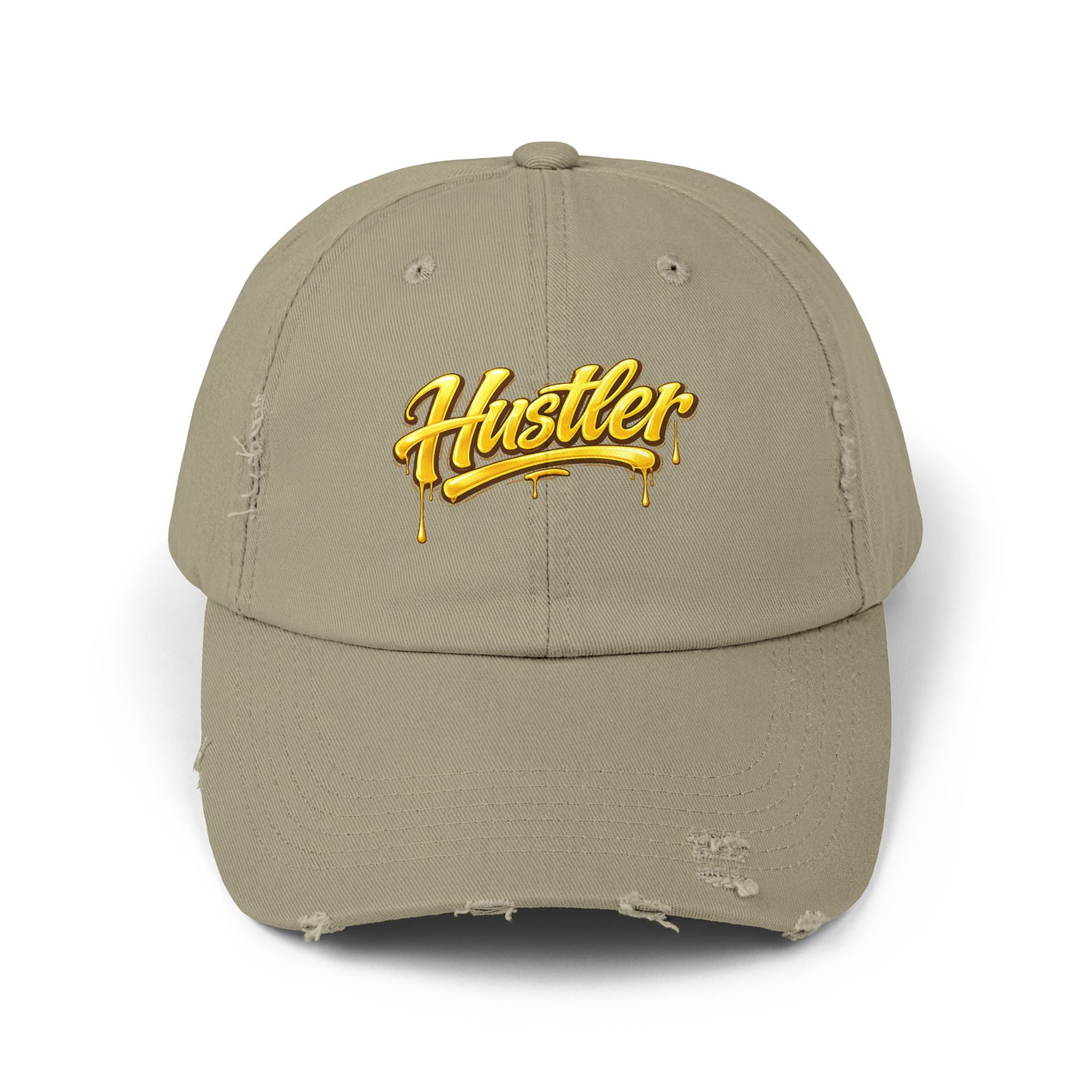Hustler Distressed Baseball Cap — Vintage Streetwear Dad Hat