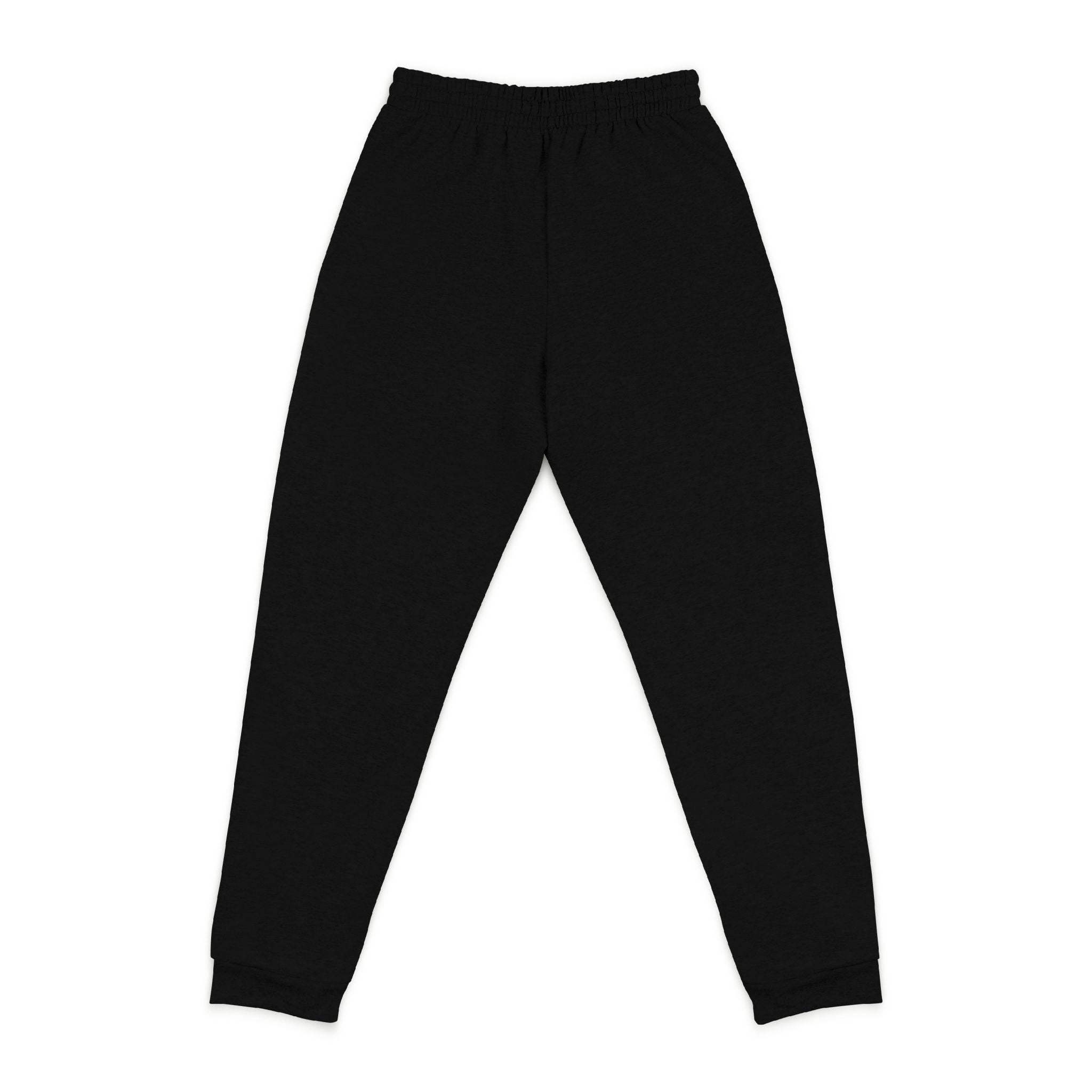 Embroidered Crown Joggers — Cozy Charcoal Sweatpants with Small Chest Crest