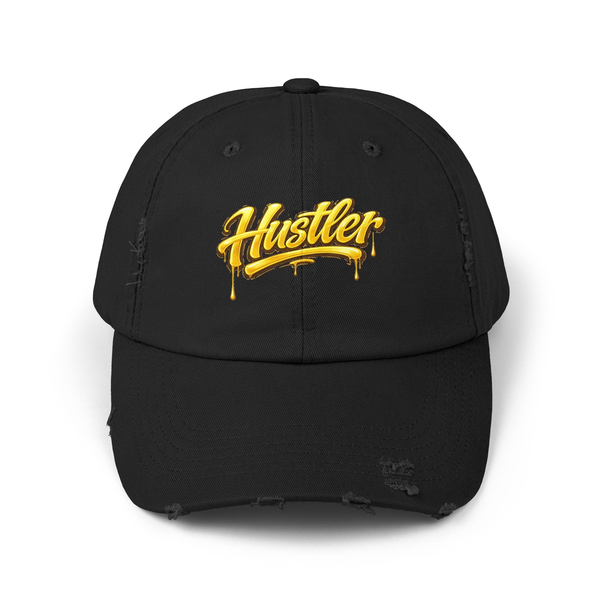 Hustler Distressed Baseball Cap — Vintage Streetwear Dad Hat