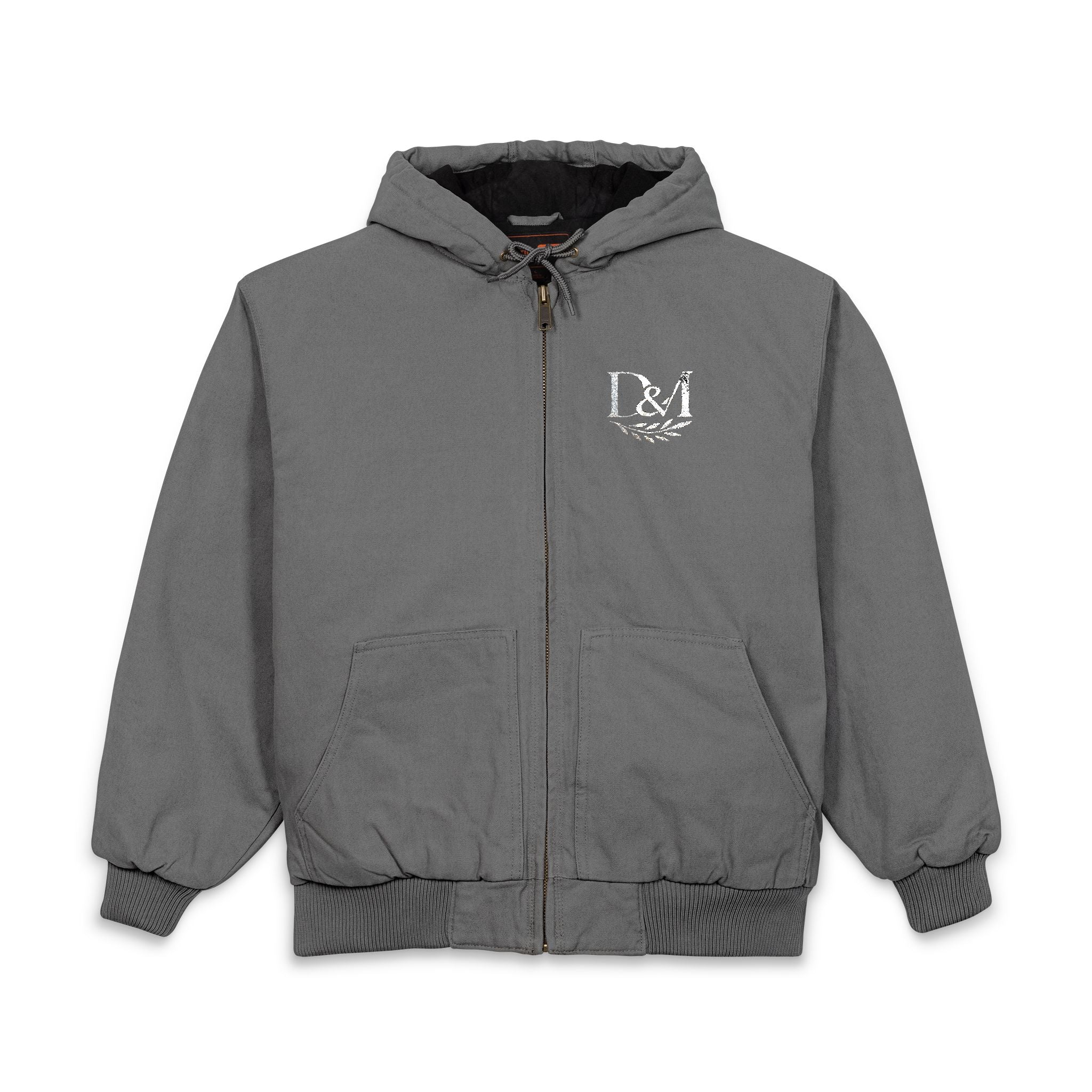 Embroidered Work Jacket - Men's CornerStone Duck Cloth Hooded Jacket with Shield Logo