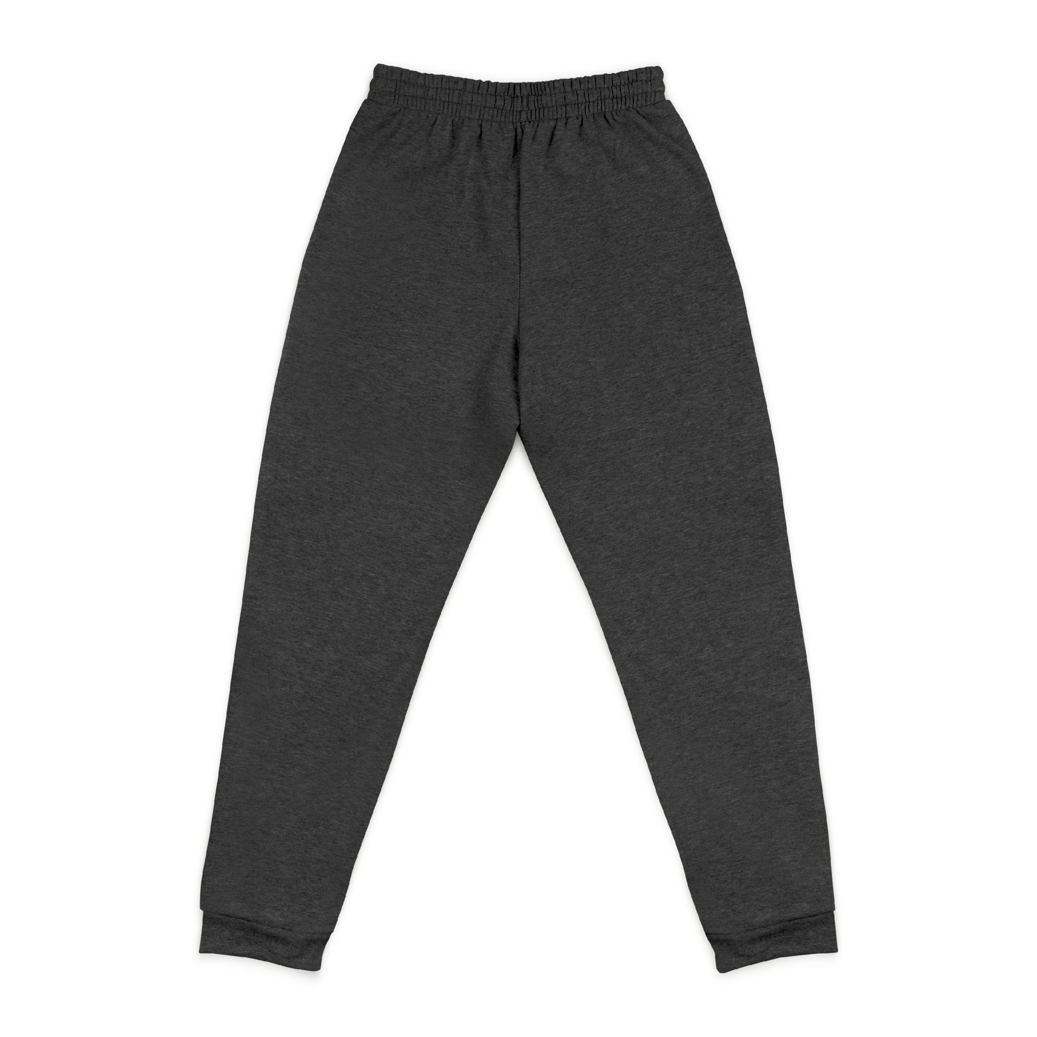 Embroidered Crown Joggers — Cozy Charcoal Sweatpants with Small Chest Crest