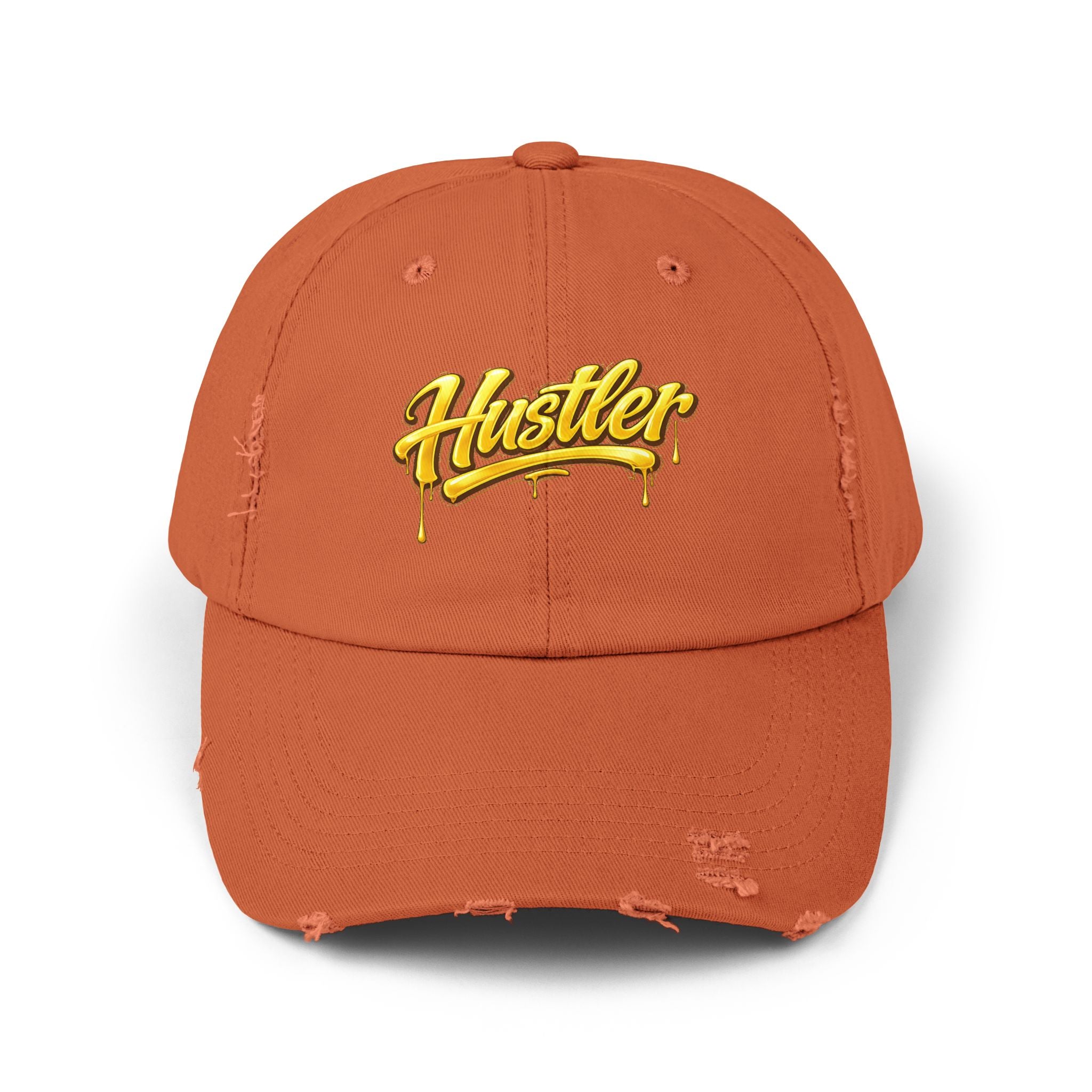 Hustler Distressed Baseball Cap — Vintage Streetwear Dad Hat